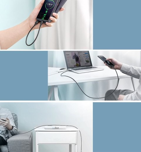 Kabel przewód USB - USB-C 2A 0.5m czarny