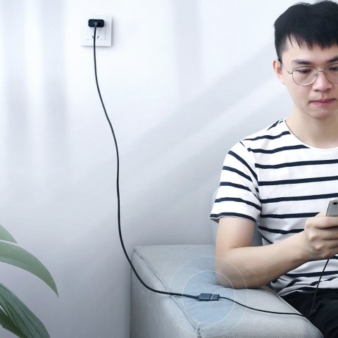 Przedłużacz adapter do kabla przewodu USB 2.0 50cm czarny