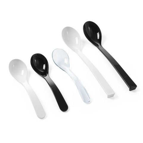 Łyżka do sałatek z tworzywa SAN do 80C biała dł. 335 mm - Hendi 564400