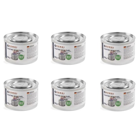 Pasta etanol BIO do podgrzewaczy w puszce zestaw 6x200g - Hendi 194357