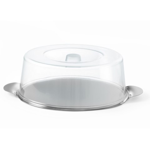 Taca ze stali nierdzewnej z pokrywą przeźroczystą okrągła śr. 300mm - Hendi 980101