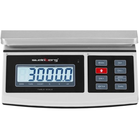 Waga pocztowa platforma 21 x 27cm akumulator + zasilacz 3kg / 0.1g