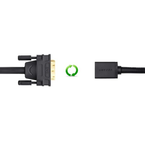 Adapter przejściówka z HDMI (żeński) do DVI (męski) 0.15m czarny