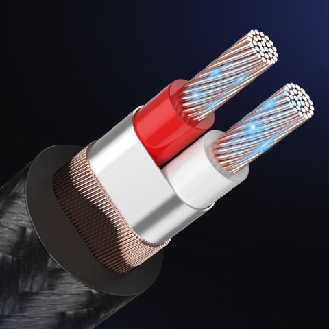 Kabel przewód przejściówka audio TRS mini jack 3.5mm - jack 6.35mm 1m szary