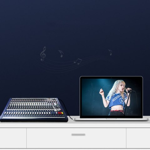 Kabel przewód rozdzielacz audio mini jack 3.5 mm - 2x jack 6.35mm 1m szary