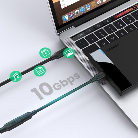 Przedłużacz kabla przewodu USB-C 100W 10Gb/s 1m czarny