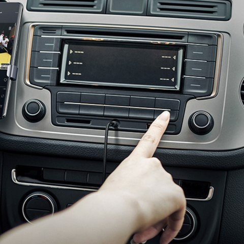 Wytrzymały kabel przewód audio AUX w oplocie minijack 3.5 mm 3m niebieski