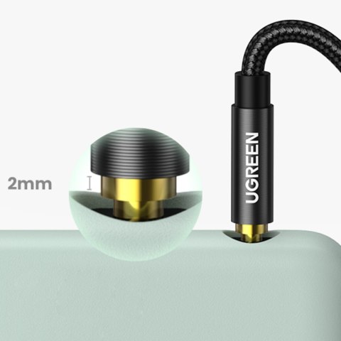 Wytrzymały kabel przewód audio AUX w oplocie minijack 3.5 mm 3m niebieski