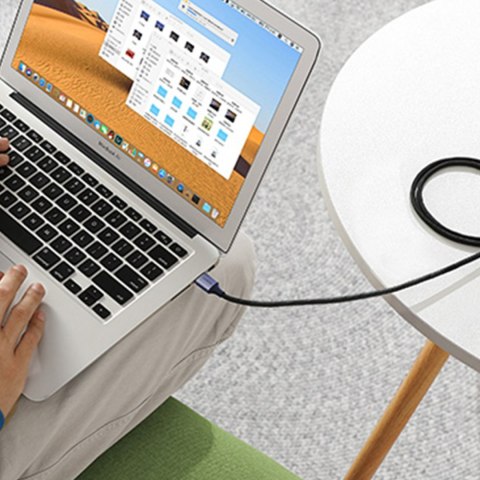 Wytrzymały przedłużacz kabla przewodu USB 3.0 5Gb/s 1m szary