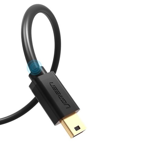 Kabel przewód USB - mini USB 480Mbps 1m czarny