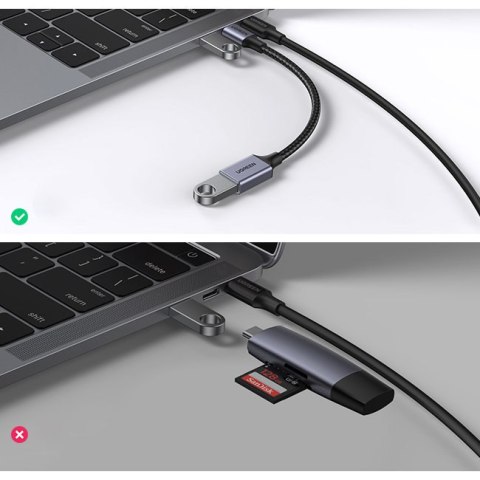 Przejściówka adapter z kabla przewodu USB na USB-C OTG 15cm czarny