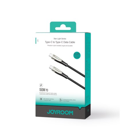 Kabel przewód w oplocie Star-Light Series USB-C - USB-C 100W 2m czarny