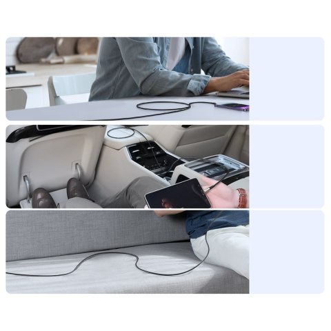 Kabel przewód w oplocie Star-Light Series USB-C - USB-C 100W 2m czarny