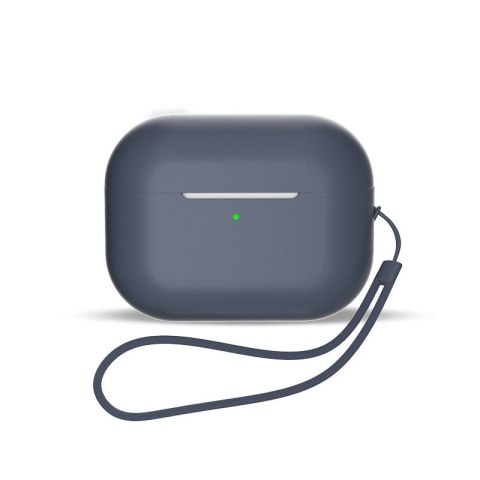 Silikonowe etui do słuchawek AirPods 1 / 2 + pasek smycz na nadgarstek niebieskie