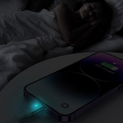 Wytrzymały kabel do iPhone A10 Series w oplocie USB-C - Lightning 20W 2m biały