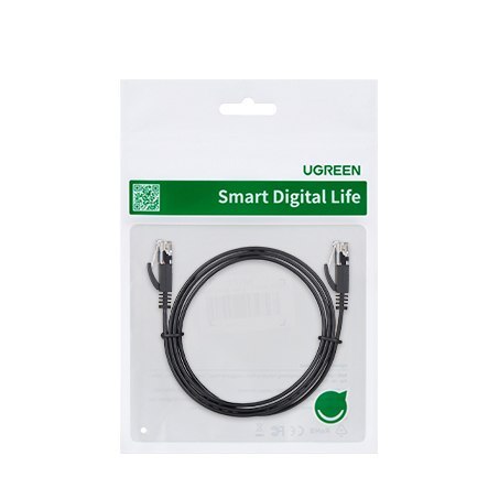 Płaski kabel sieciowy patchcord RJ45 LAN Ethernet Cat. 6 2m czarny