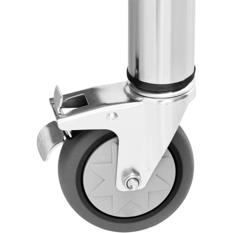 Stół blat roboczy przyścienny z rantem na kółkach 1 półka 100 x 60 cm do 155 kg