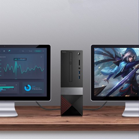 Kabel przewód HDMI 2.1 8K 60Hz 1.5m w oplocie bawełnianym czarny