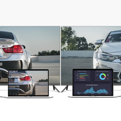 Kabel przewód HDMI 4K z wtyczką kątową 2m czarny