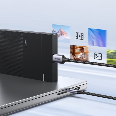 Kabel przewód USB-C - micro USB-B 3.0 3A 0.5m szary