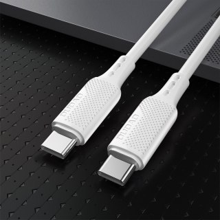 Kabel przewód USB-C do ładowania i transferu danych 100W PD 1m biały