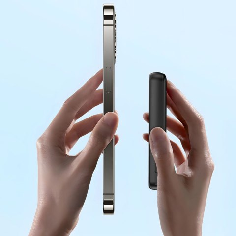 Powerbank 5000mAh magnetyczny z ładowarką indukcyjną MagSafe czarny