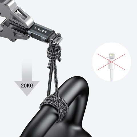 Kabel przewód MFI do iPhone USB - Lightning 2.4A 1.2m czarny