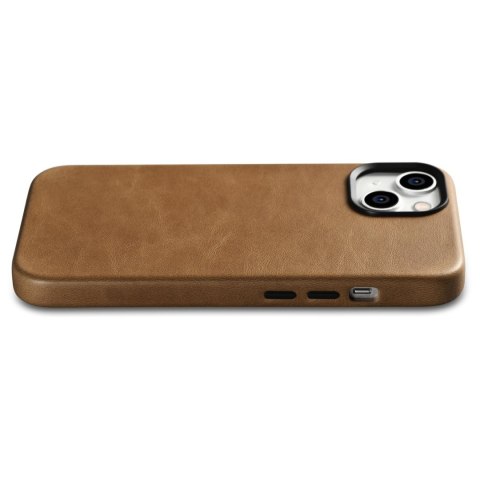 Skórzane etui iPhone 14 Plus magnetyczne z MagSafe Oil Wax Premium Leather Case jasny brąz