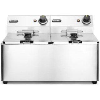 Frytownica gastronomiczna podwójna Kitchen Line 7kW 230V 2 x 8L - Hendi 205839