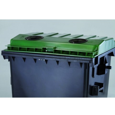 Kontener do zbiórki butelek szklanych i odpadów szkła ATESTY Europlat Austria - SZKŁO 1100L