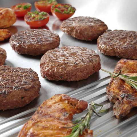 Płyta grzewcza grillowa Profi Line gładka-ryflowana podwójna do pracy ciągłej 3500W - Hendi 203163