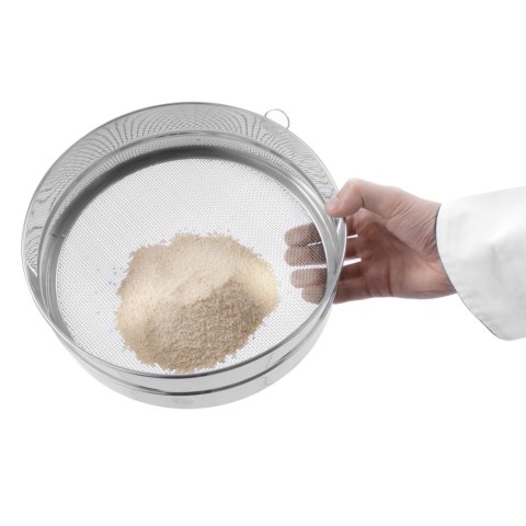 Sito cukiernicze gęste do przesiewania cukru pudru śr. 247mm stalowe - Hendi 637791