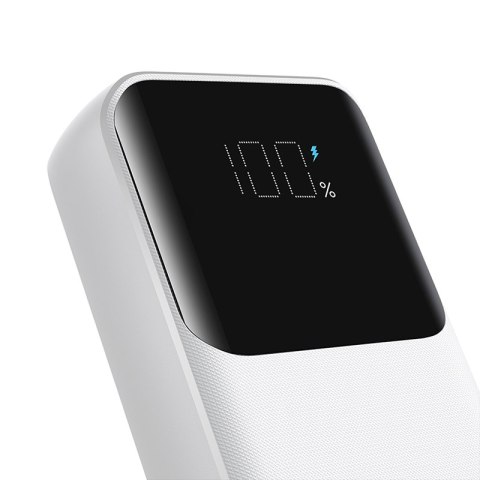 Mini powerbank 10000mAh z wbudowanymi kablami JR-PBC06 30W biały