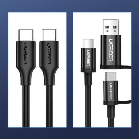Kabel przewód USB-C do ładowania i transferu danych 3A 3m czarny