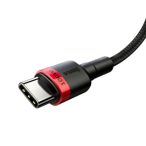 Nylonowy mocny kabel przewód USB-C PD 100W 20V 5A 2m czarny