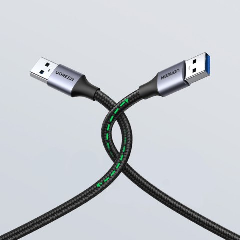Kabel przewód w oplocie TPE USB 3.0 5Gb/s 1m szary