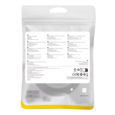 Szybki kabel przewód sieciowy LAN Ethernet RJ-45 cat.8 40Gbps okrągły 1.5m czarny