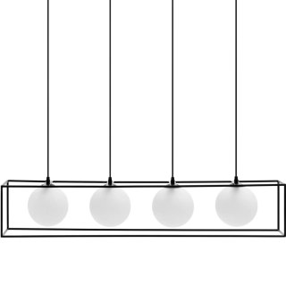 Lampa sufitowa nowoczesna 4 punktowa G9 - szklane kule w ramie