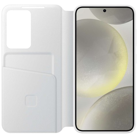 Oryginalne etui pokrowiec do Samsung Galaxy S24 kieszeń na kartę Smart View Wallet białe