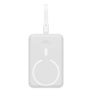 Mini Powerbank MagSafe 10000mAh 20W z kablem Lightning do iPhone 0.3m biały