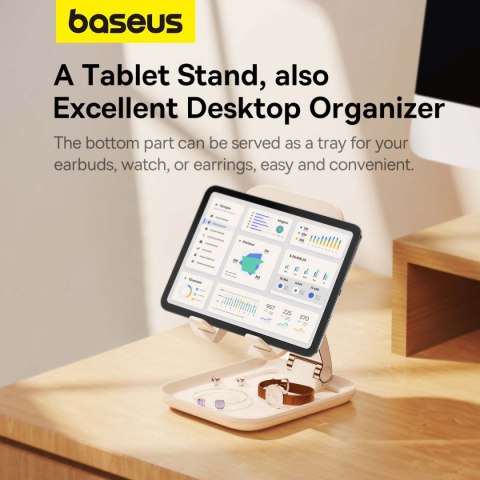 Składany stojak podstawka na tablet telefon Seashell Series różowy