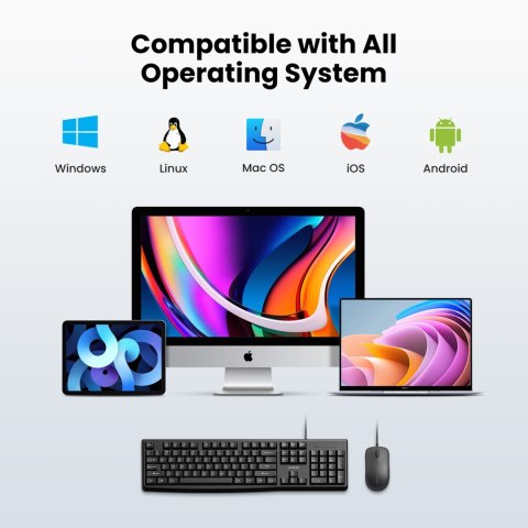 ZESTAW Klawiatura 104 i myszka przewodowa USB czarna