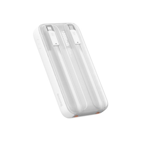Powerbank z wyświetlaczem 10000mAh 22.5W Comet Series + kabel USB-A - USB-C 0.3m biały