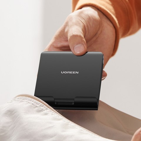 Składana podstawka na telefon tablet z regulacją wysokości czarna