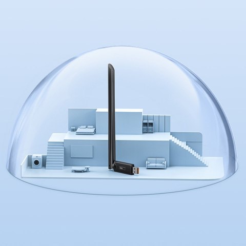 Zewnętrzna karta sieciowa USB WiFi 2.4GHz 150Mb/s z anteną 6dBi czarna