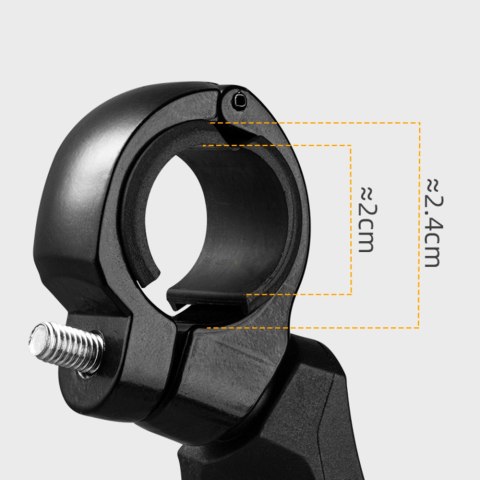 Lusterko rowerowe okrągłe wsteczne prawe - czarne