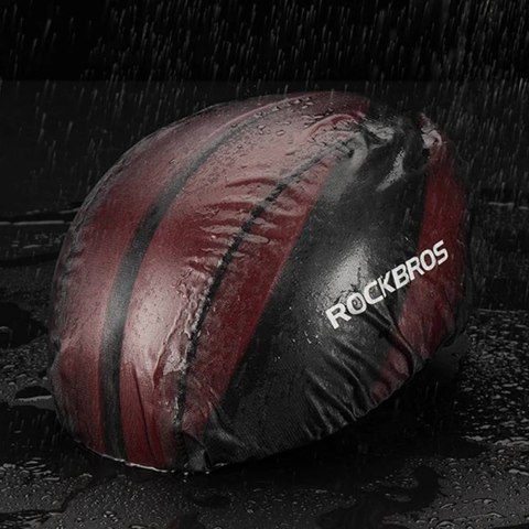 Pokrowiec przeciwdeszczowy na kask rowerowy czarny