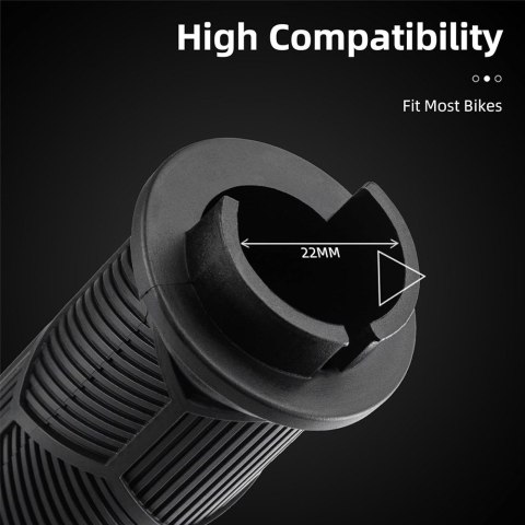 Gripy rączki chwyty rowerowe TPR z odblaskiem - zielone