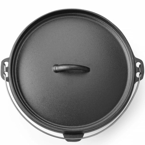 Kociołek żeliwny garnek myśliwski nad ognisko do zup gulaszy śr. 310 x 155 mm 7.2 l