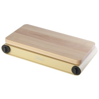 Kuchenka kempingowa gazowa BENDER LUX + bukowa deska do krojenia LPG 3kW - PIASKOWA